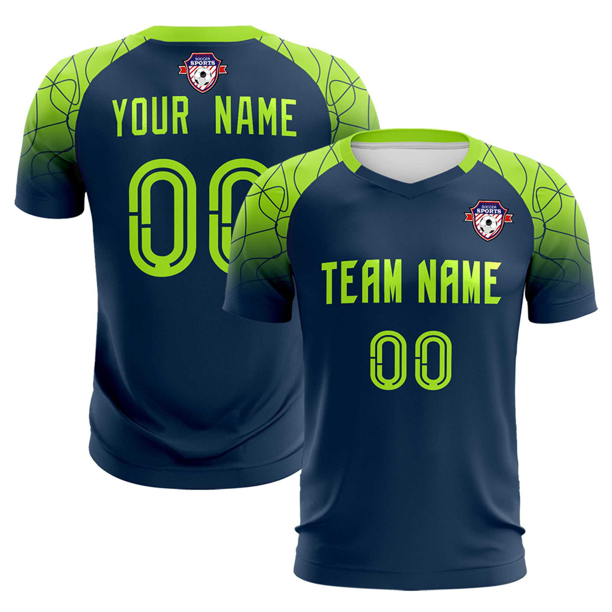 Custom Midnight Blue Classic Soccer Training Sets Jersey For Adults/Kids