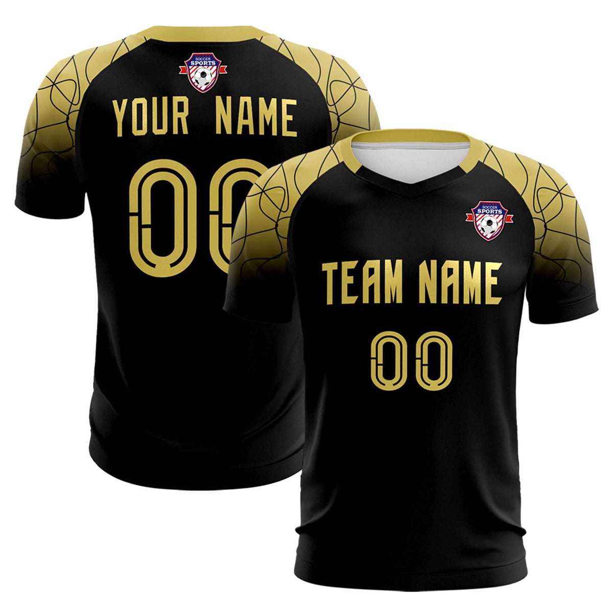 Custom Black Classic Soccer Training Sets Jersey For Adults/Kids