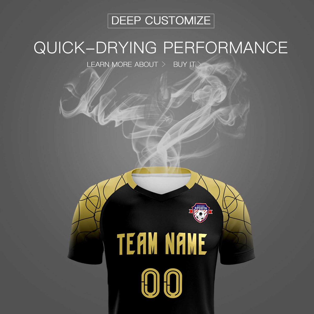 Custom Black Classic Soccer Training Kit Jersey For Adults/Kids