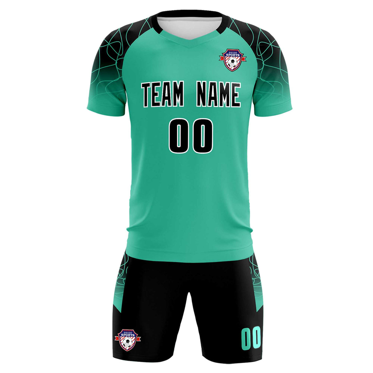 Custom Green Classic Soccer Training Kit Jersey For Adults/Kids