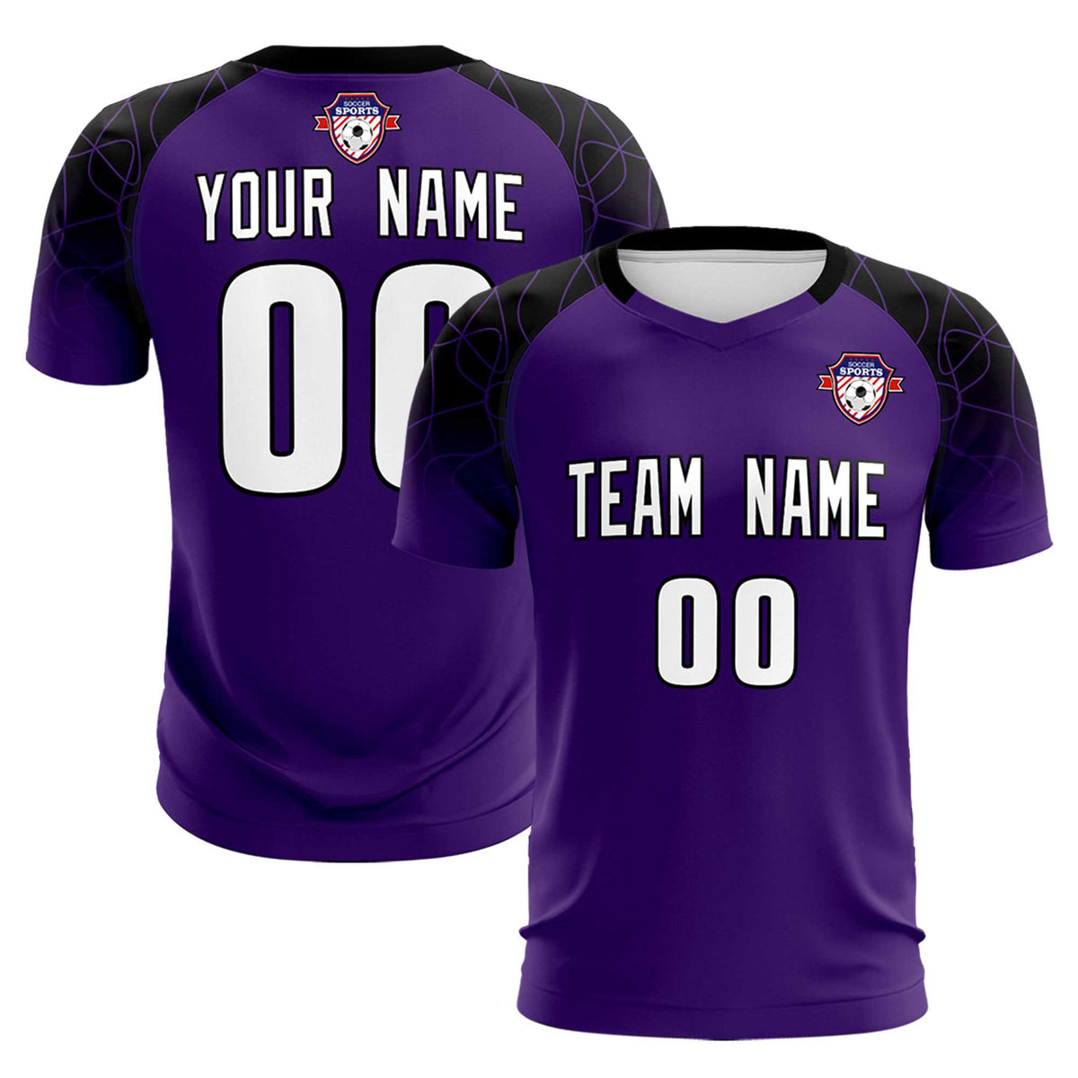 Custom Purple Classic Soccer Training Kit Jersey For Adults/Kids