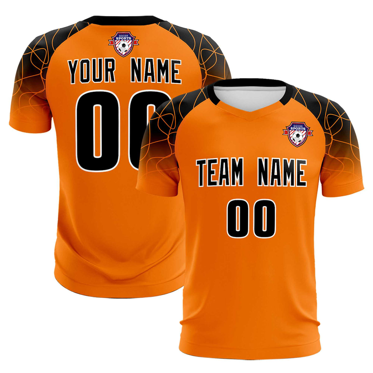 Custom Orange Classic Soccer Training Kit Jersey For Adults/Kids
