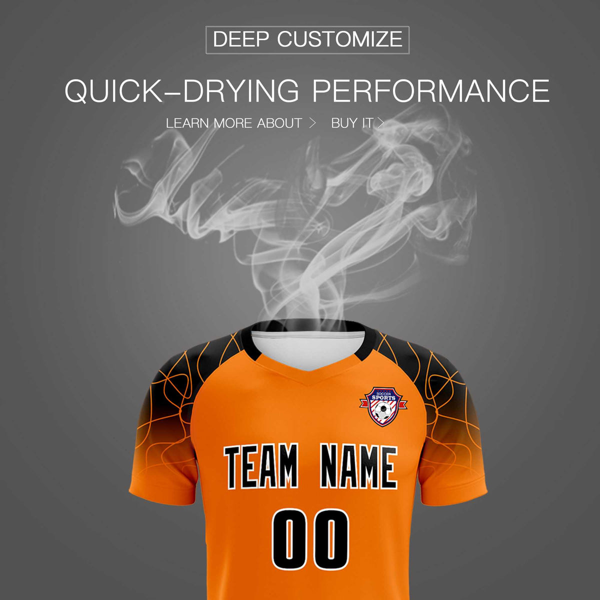 Custom Orange Classic Soccer Training Kit Jersey For Adults/Kids