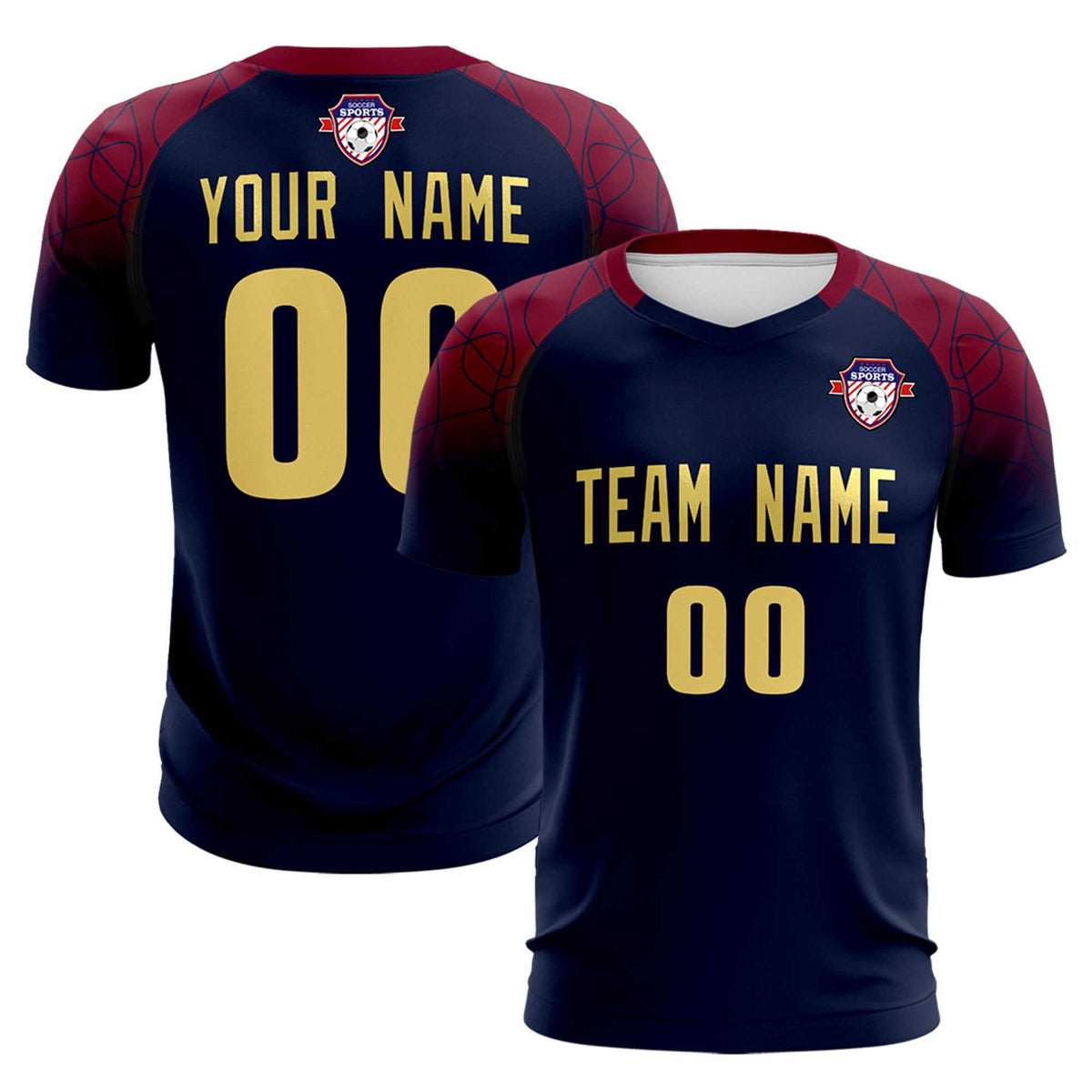 Custom Navy Classic Soccer Training Kit Jersey For Adults/Kids