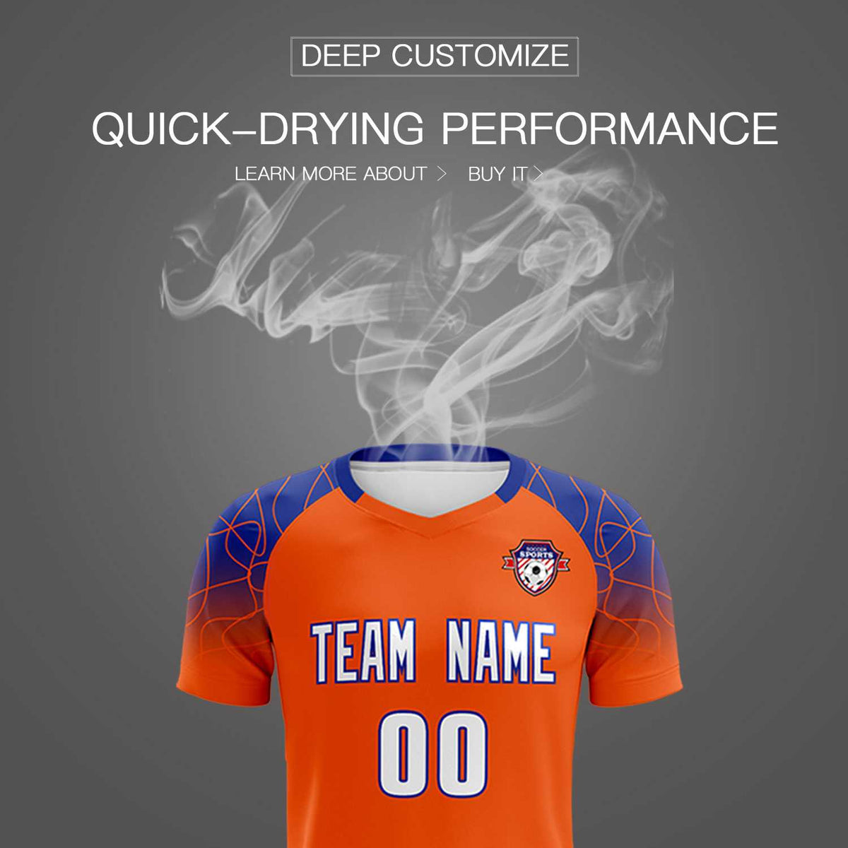 Custom Orange Classic Soccer Training Kit Jersey For Adults/Kids