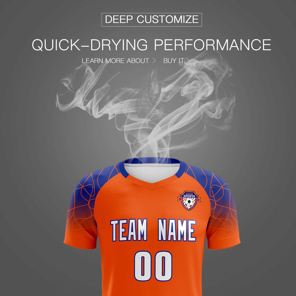 Custom Orange Classic Soccer Training Kit Jersey For Adults/Kids