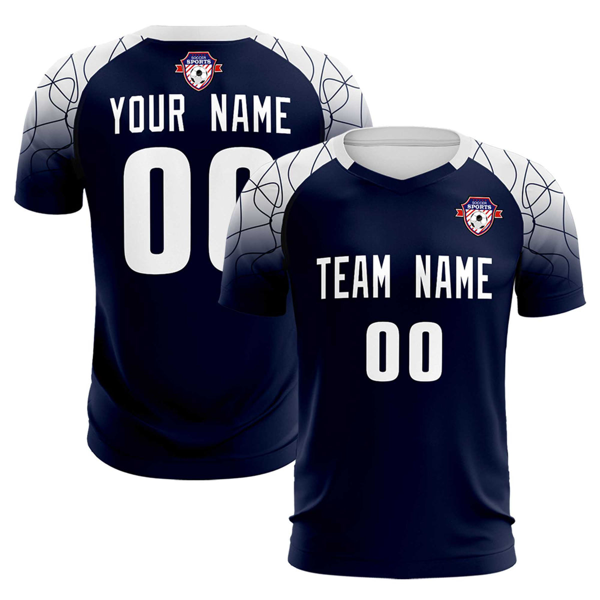 Custom Navy Classic Soccer Training Kit Jersey For Adults/Kids