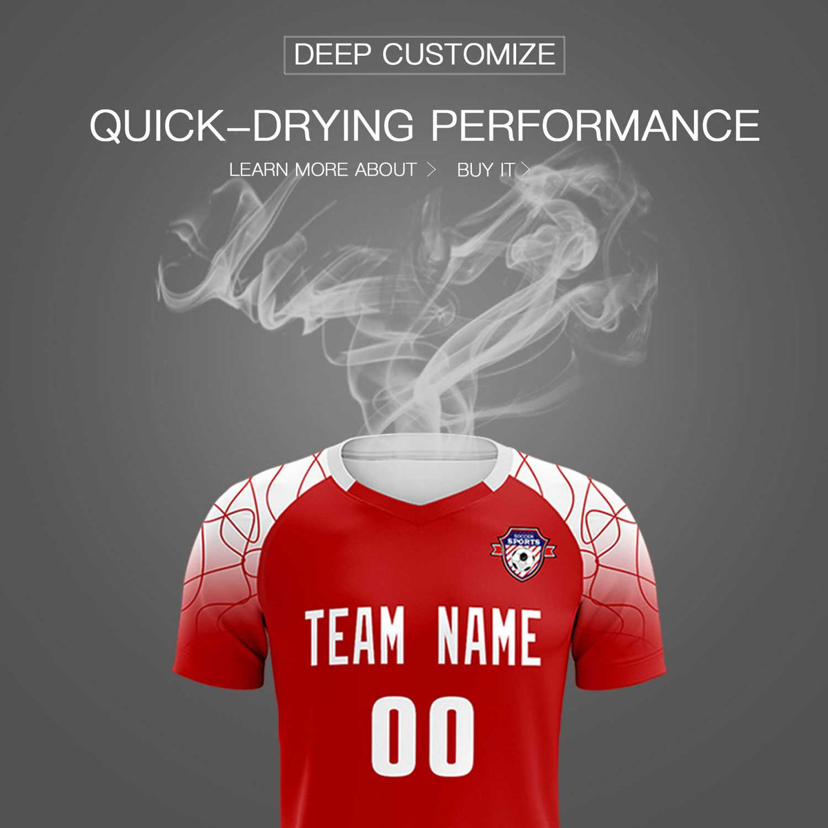 Custom Red Classic Soccer Training Sets Jersey For Adults/Kids