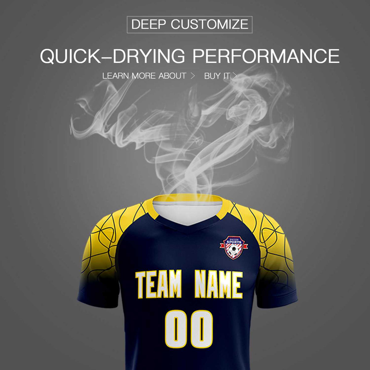 Custom Navy Classic Soccer Training Kit Jersey For Adults/Kids