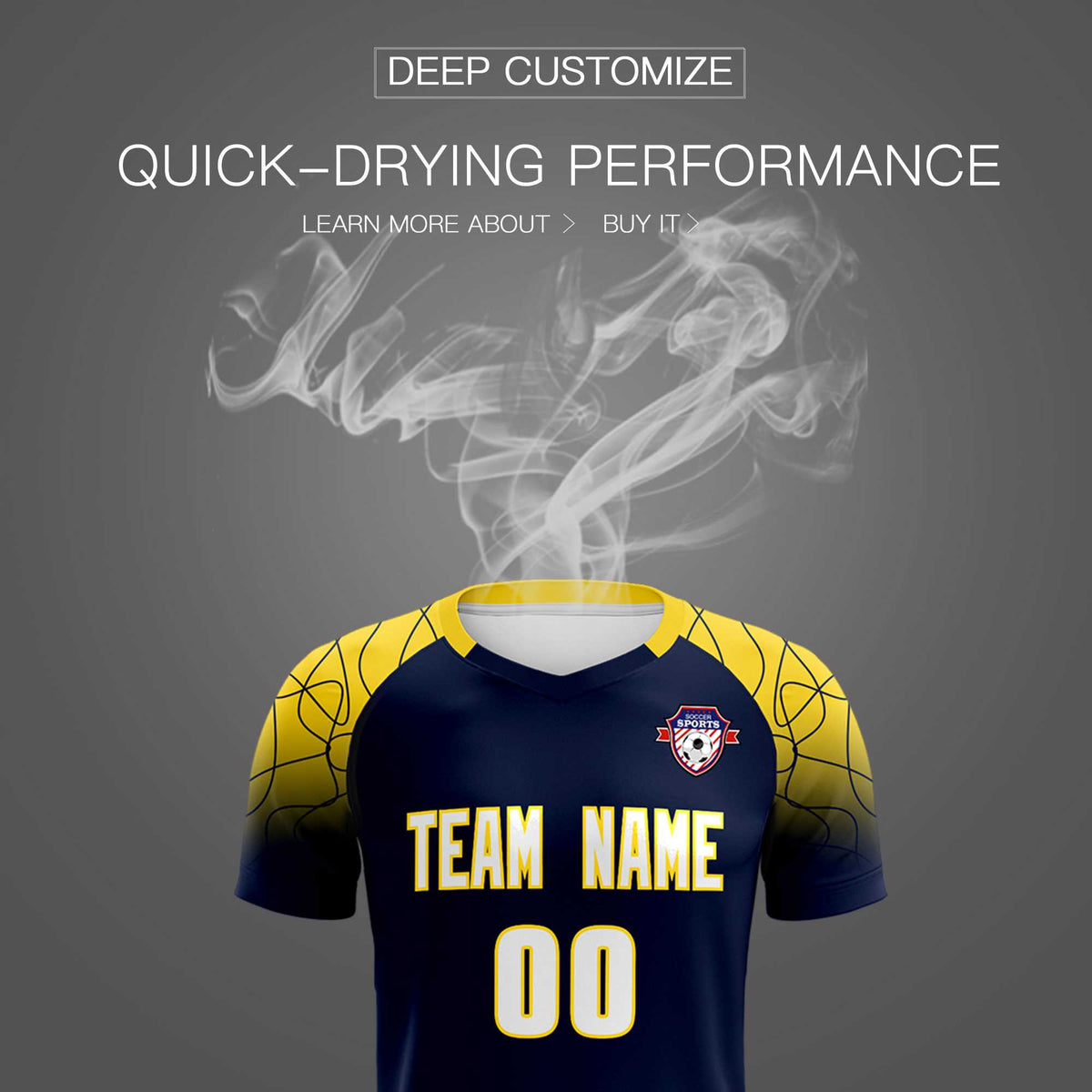 Custom Navy Classic Soccer Training Kit Jersey For Adults/Kids