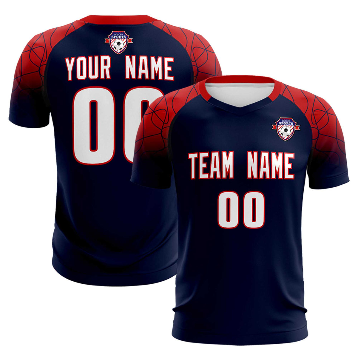 Custom Navy Classic Soccer Training Kit Jersey For Adults/Kids