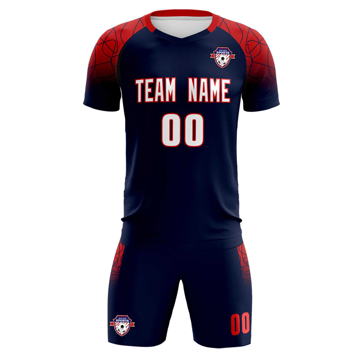 Custom Navy Classic Soccer Training Kit Jersey For Adults/Kids