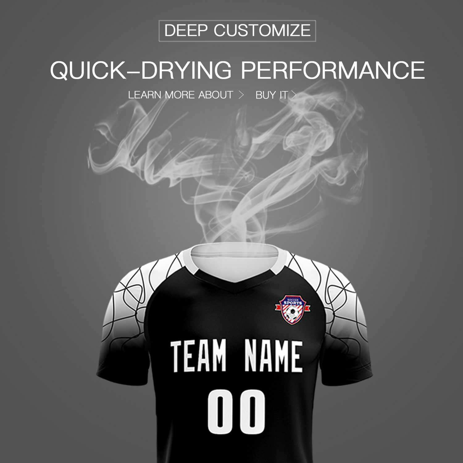 Custom Black Classic Soccer Training Sets Jersey For Adults/Kids