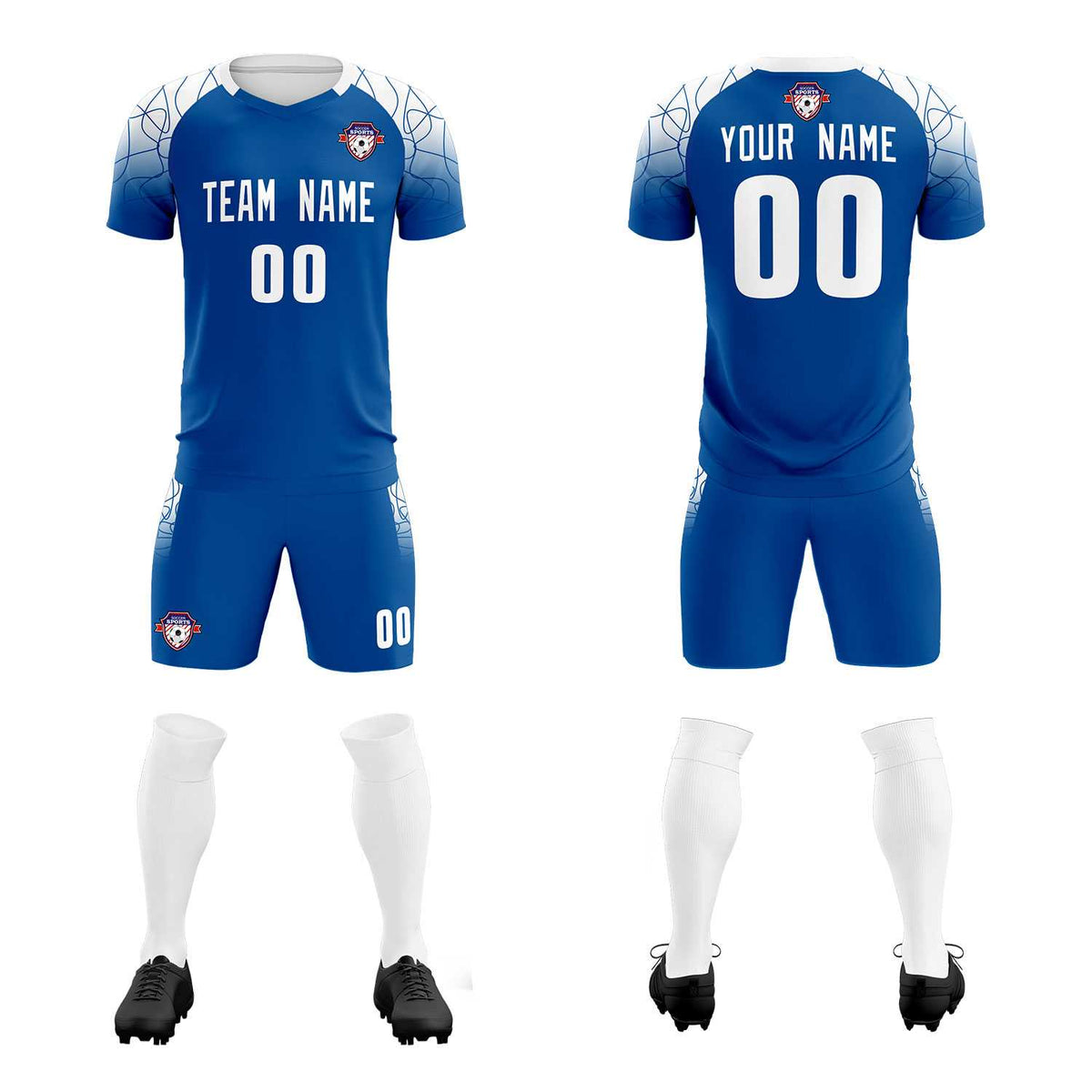 Custom Navy Classic Soccer Training Kit Jersey For Adults/Kids