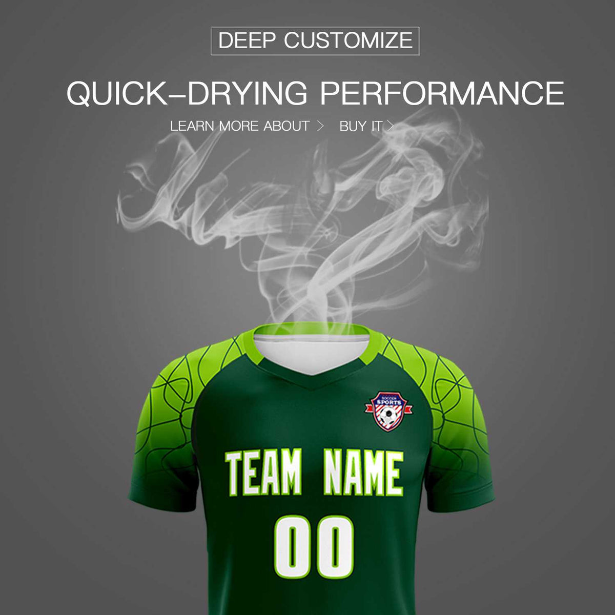 Custom Green Classic Soccer Training Sets Jersey For Adults/Kids