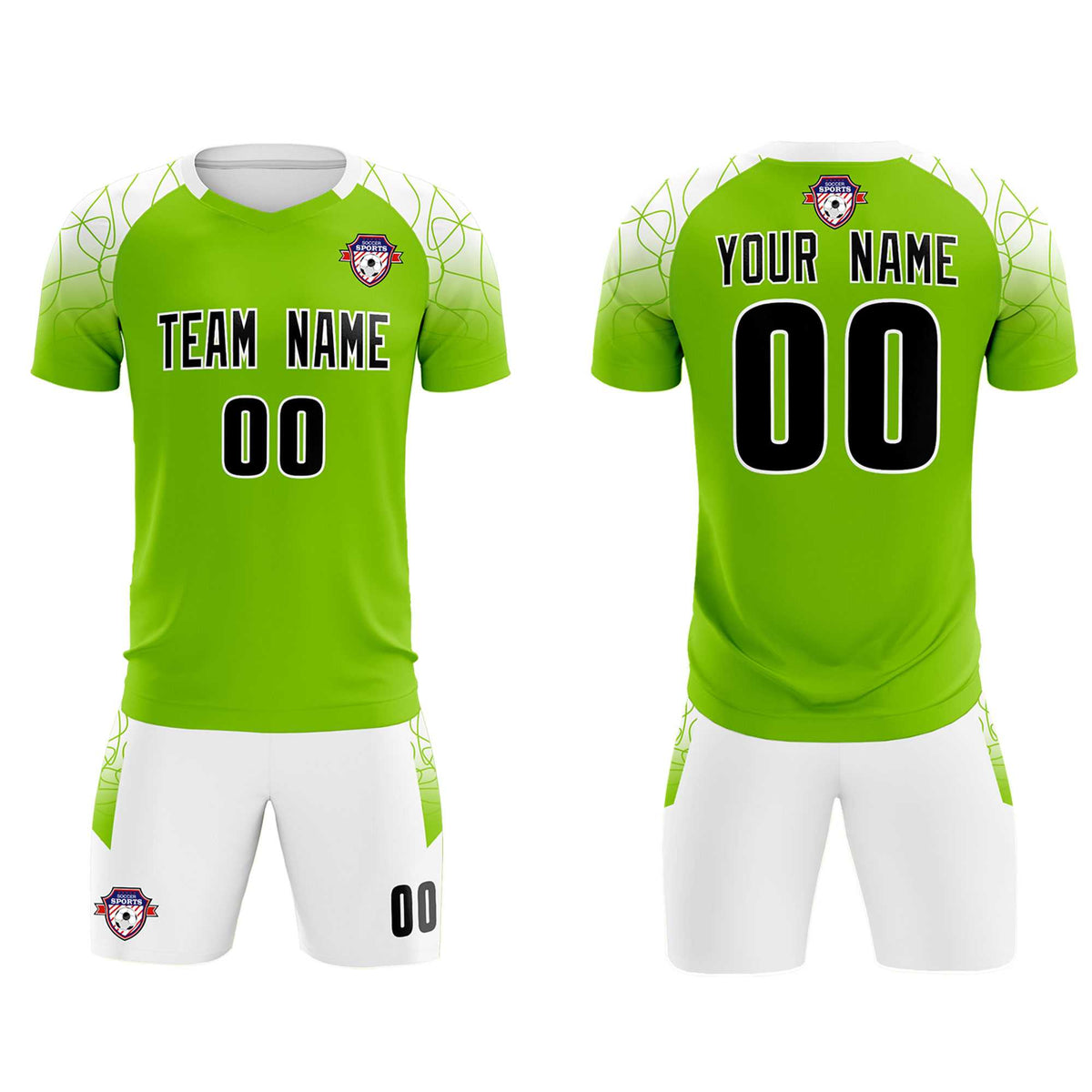 Custom Green Classic Soccer Training Kit Jersey For Adults/Kids