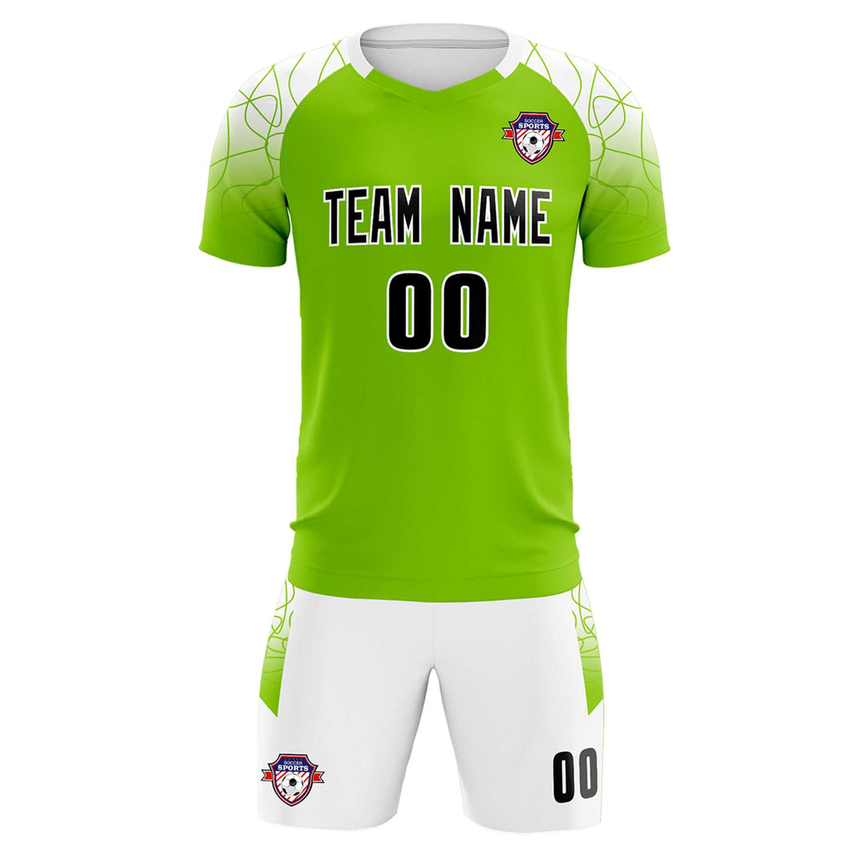 Custom Green Classic Soccer Training Kit Jersey For Adults/Kids