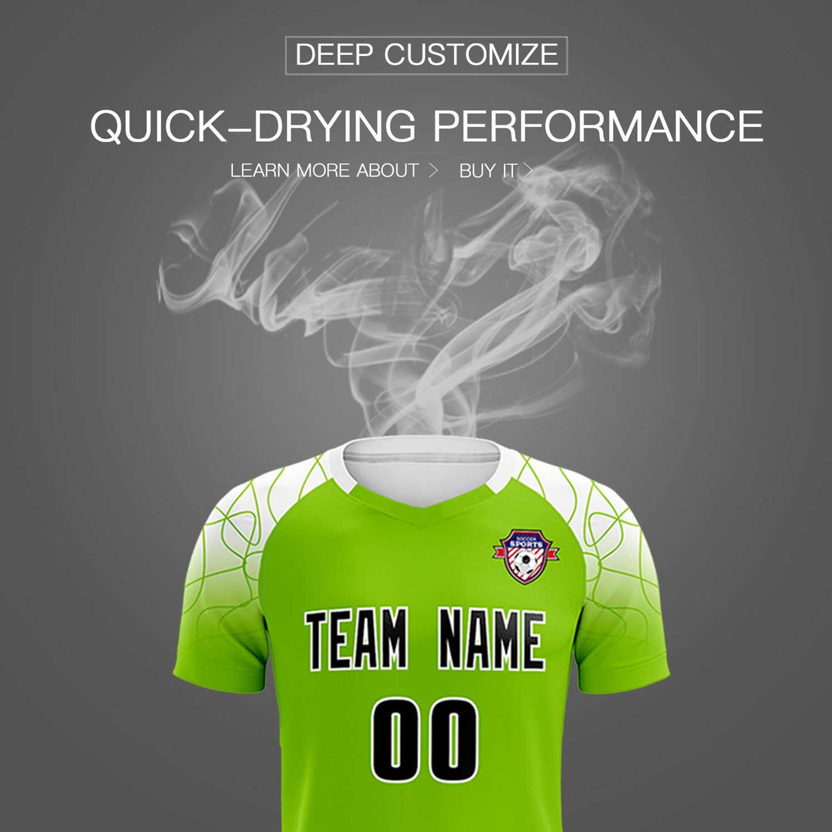 Custom Green Classic Soccer Training Kit Jersey For Adults/Kids