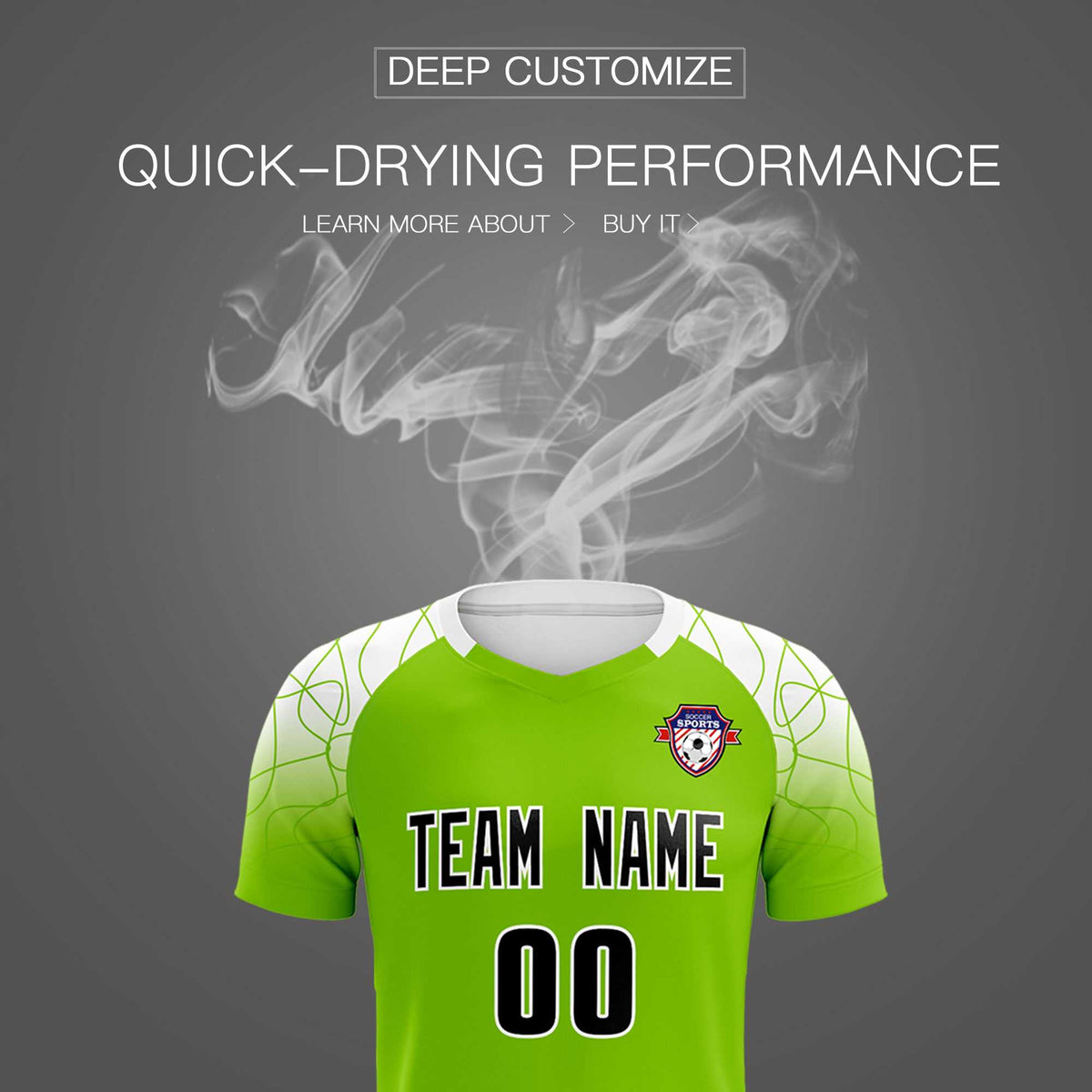 Custom Green Classic Soccer Training Kit Jersey For Adults/Kids