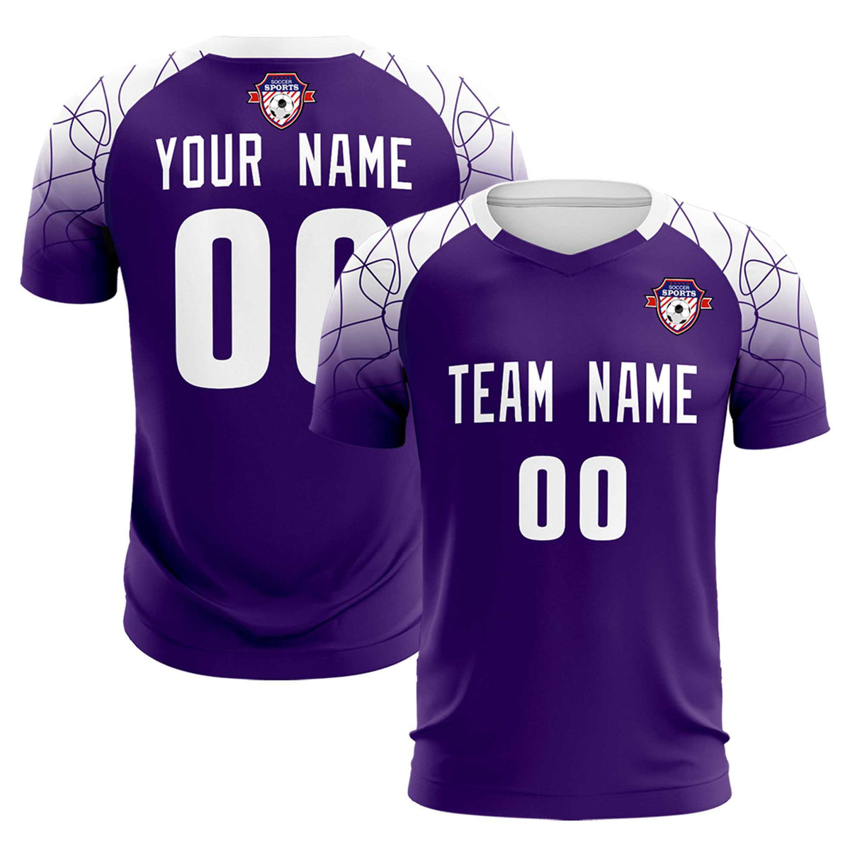 Custom Purple Classic Soccer Training Kit Jersey For Adults/Kids