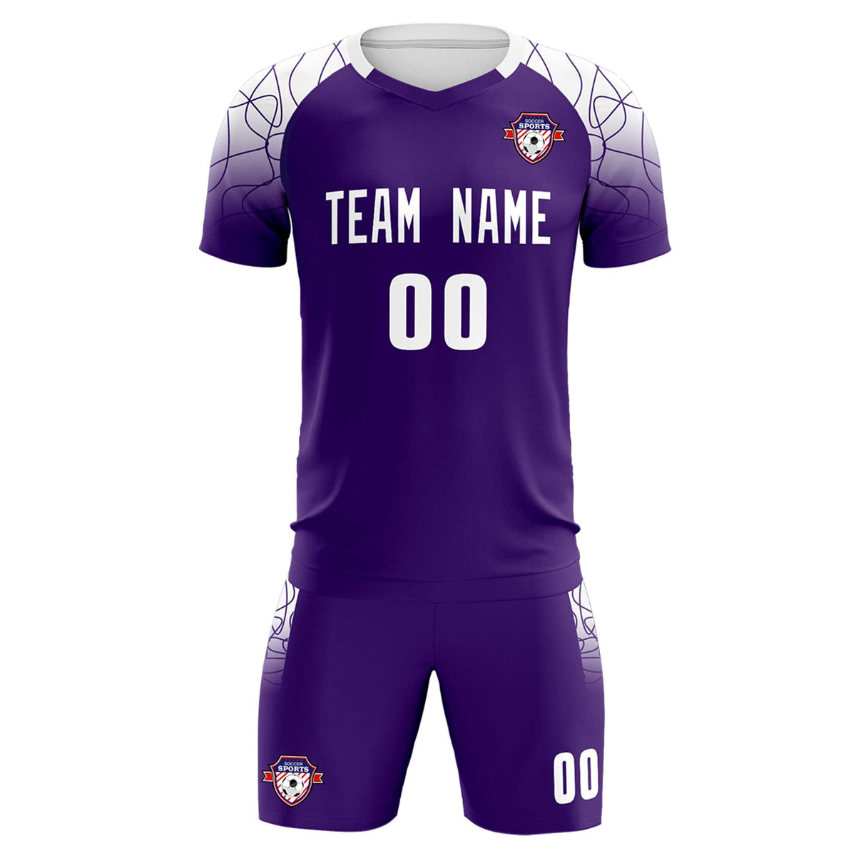 Custom Purple Classic Soccer Training Sets Jersey For Adults/Kids