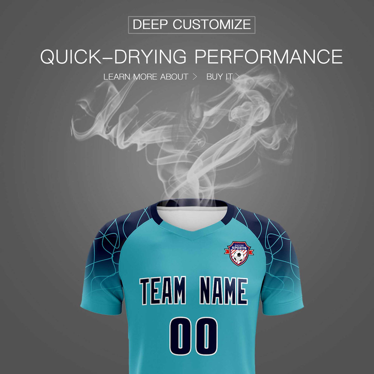Custom Sky Blue Classic Soccer Training Sets Jersey For Adults/Kids
