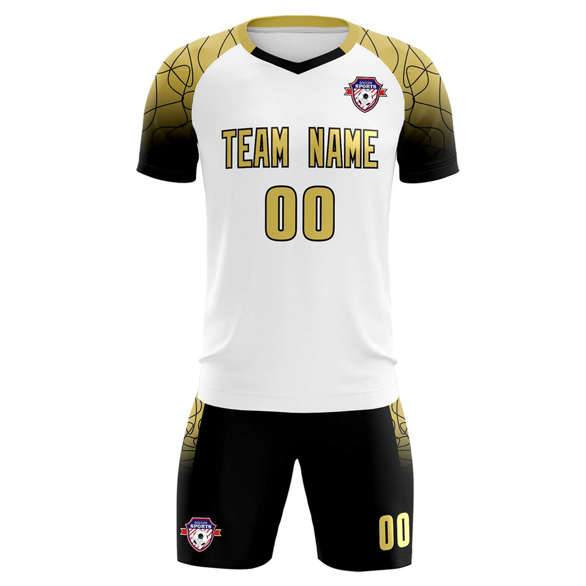 Custom White Classic Soccer Training Sets Jersey For Adults/Kids
