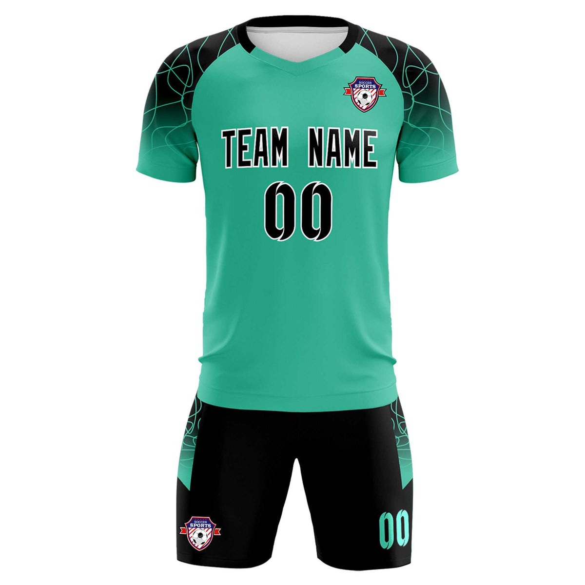 Custom Green Classic Soccer Training Kit Jersey For Adults/Kids