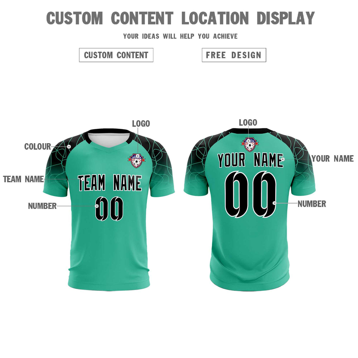Custom Green Classic Soccer Training Kit Jersey For Adults/Kids
