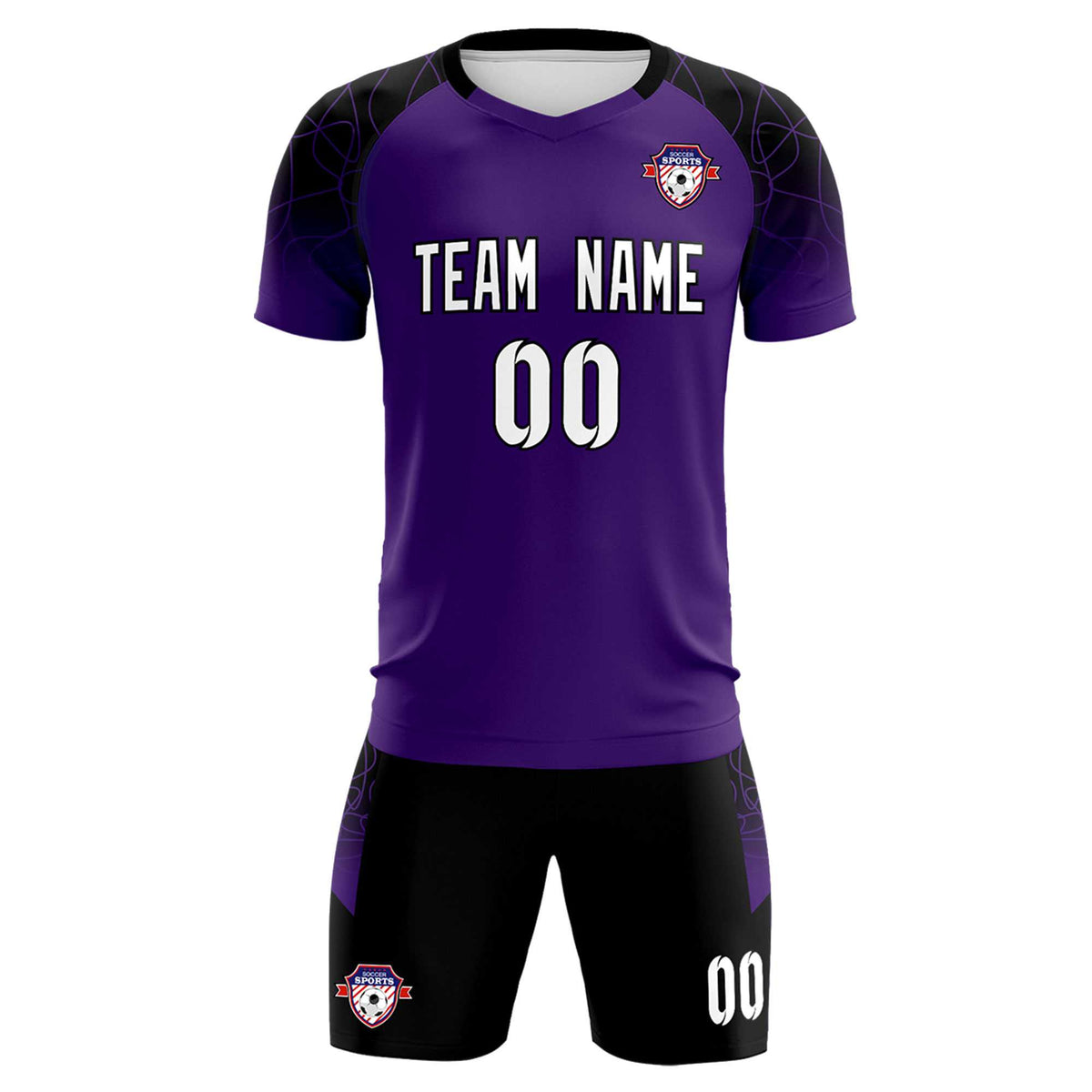 Custom Purple Classic Soccer Training Kit Jersey For Adults/Kids