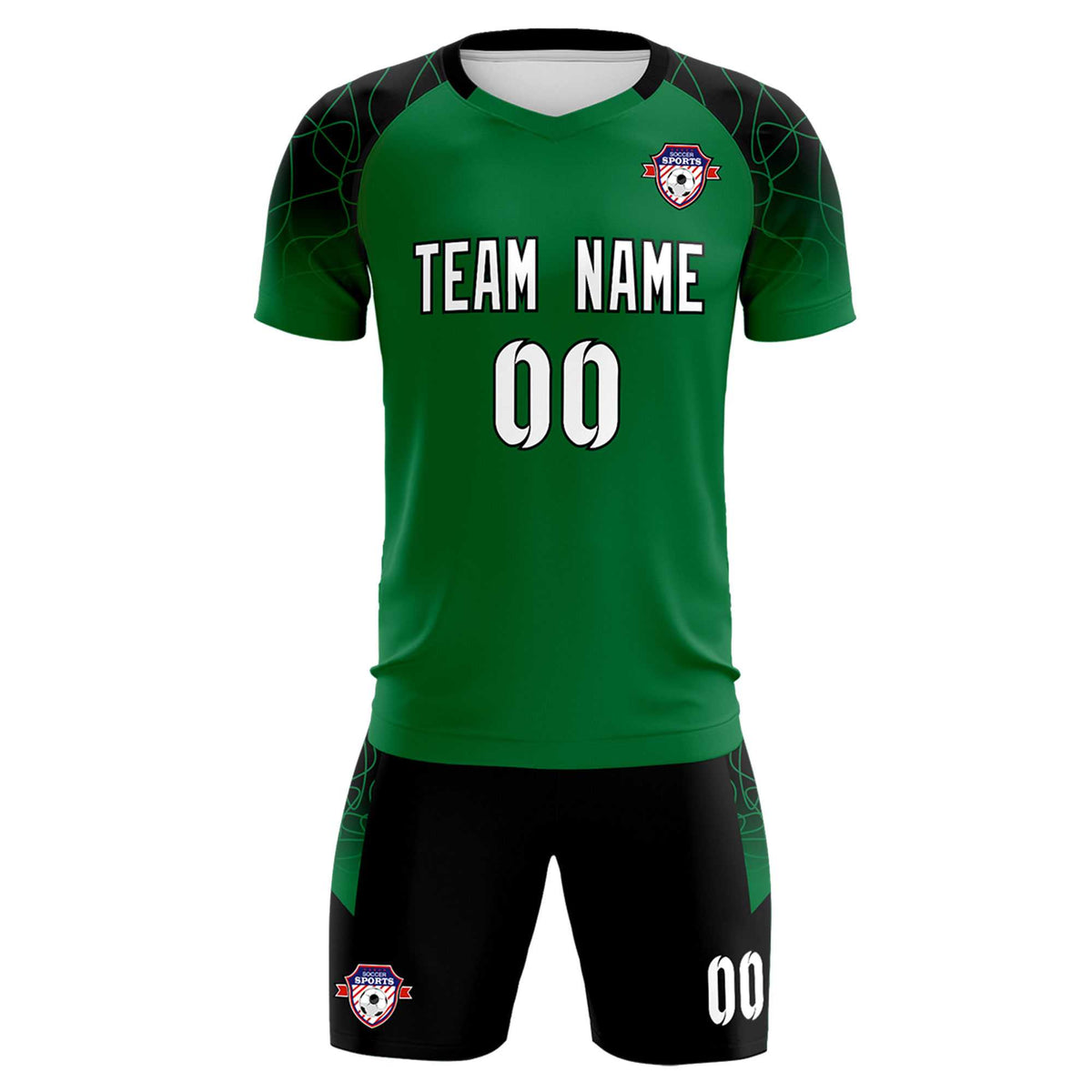 Custom Kelly Green Classic Soccer Training Sets Jersey For Adults/Kids