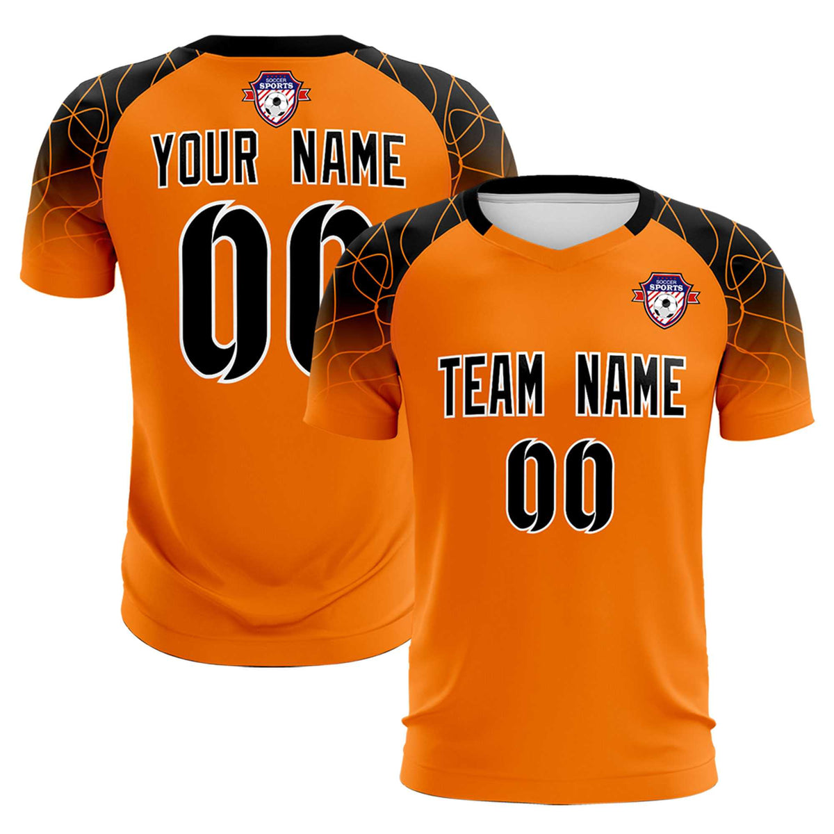 Custom Orange Classic Soccer Training Kit Jersey For Adults/Kids
