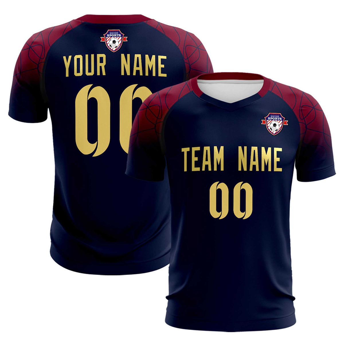 Custom Navy Classic Soccer Training Kit Jersey For Adults/Kids