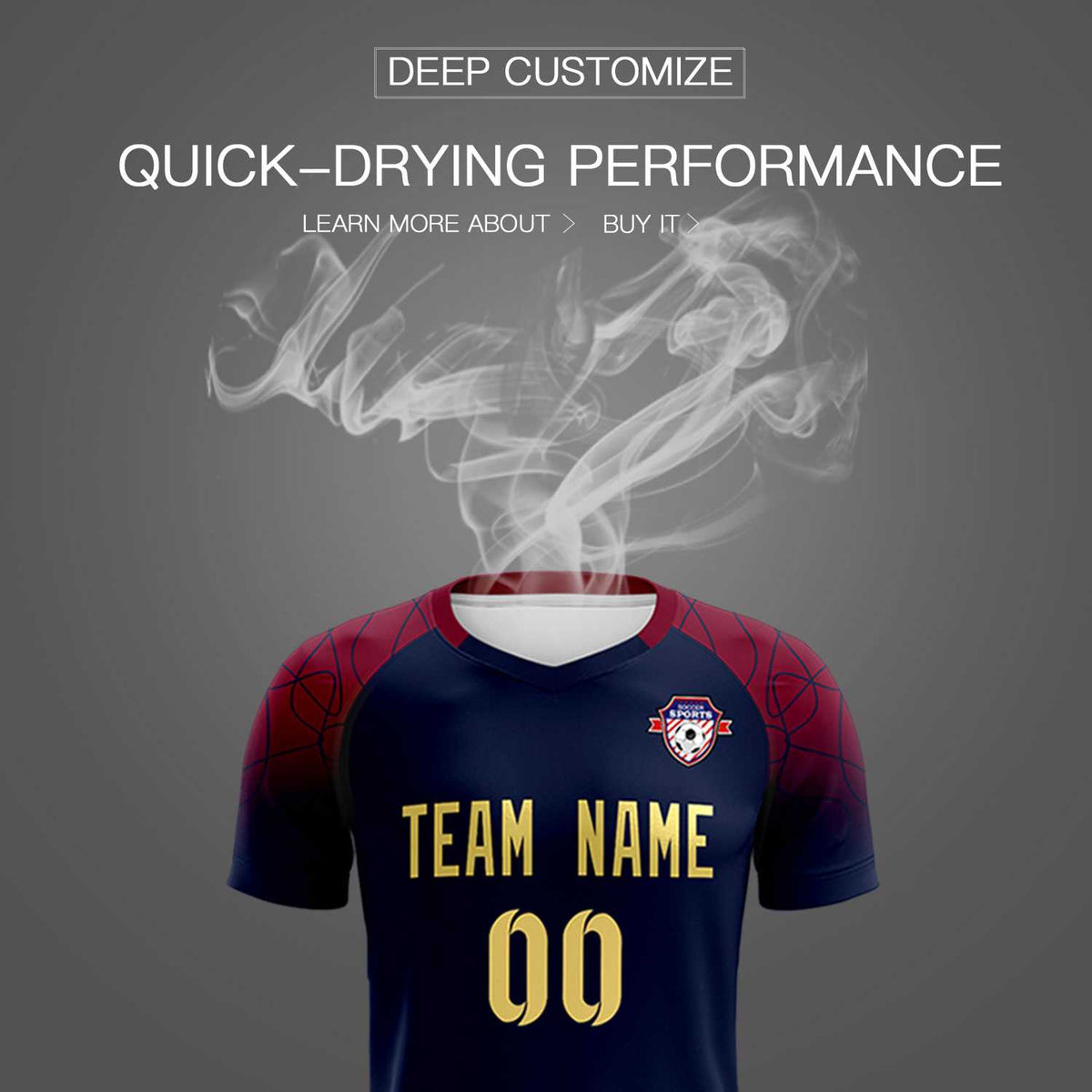 Custom Navy Classic Soccer Training Kit Jersey For Adults/Kids