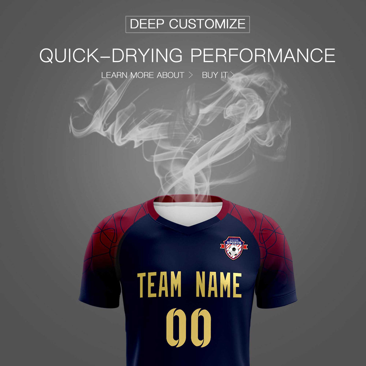 Custom Navy Classic Soccer Training Kit Jersey For Adults/Kids