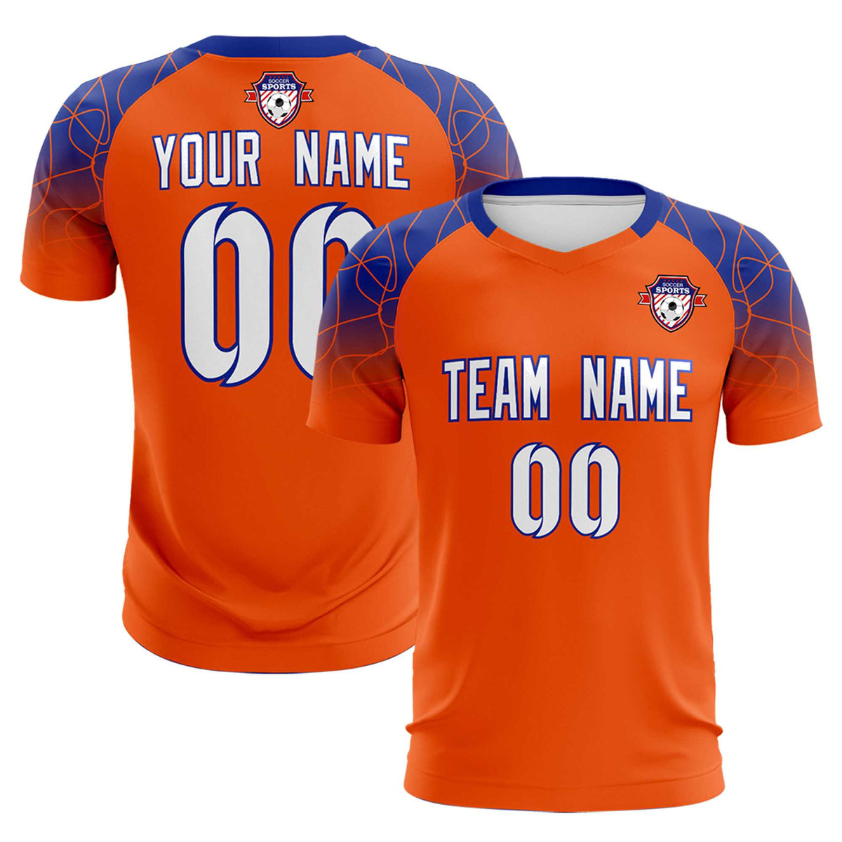Custom Orange Classic Soccer Training Kit Jersey For Adults/Kids