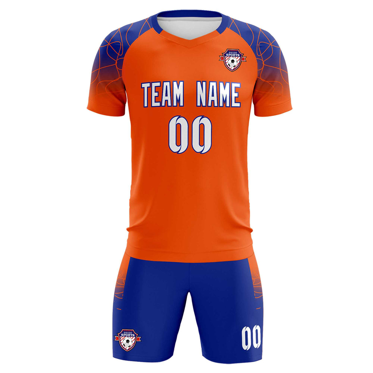 Custom Orange Classic Soccer Training Kit Jersey For Adults/Kids