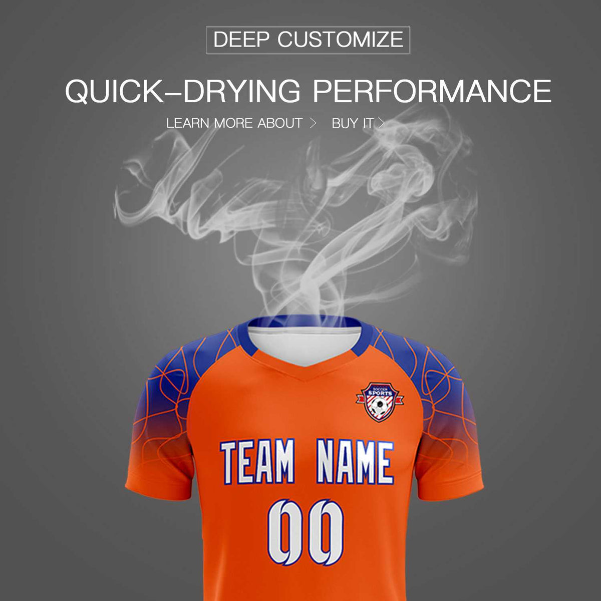 Custom Orange Classic Soccer Training Kit Jersey For Adults/Kids