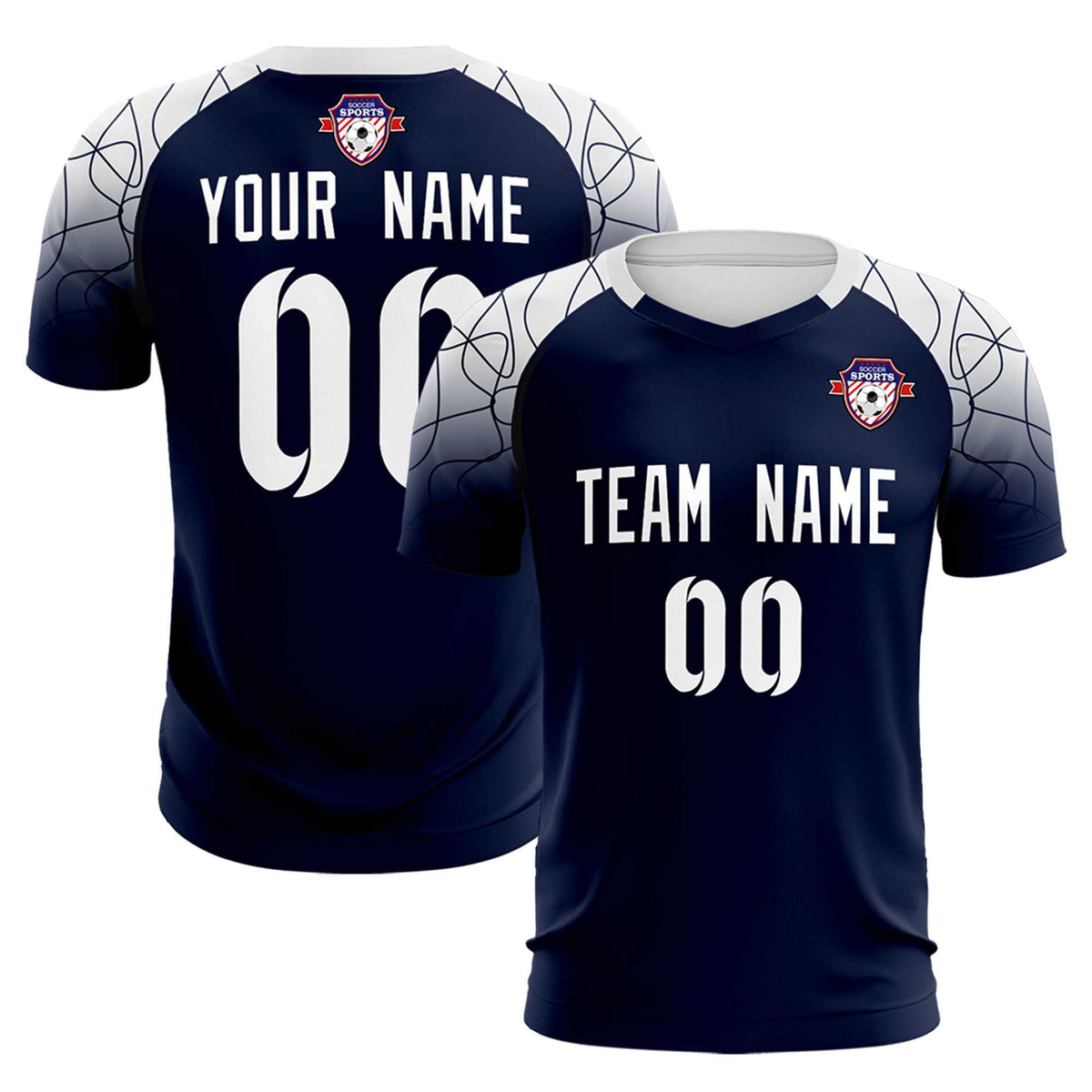 Custom Navy Classic Soccer Training Kit Jersey For Adults/Kids