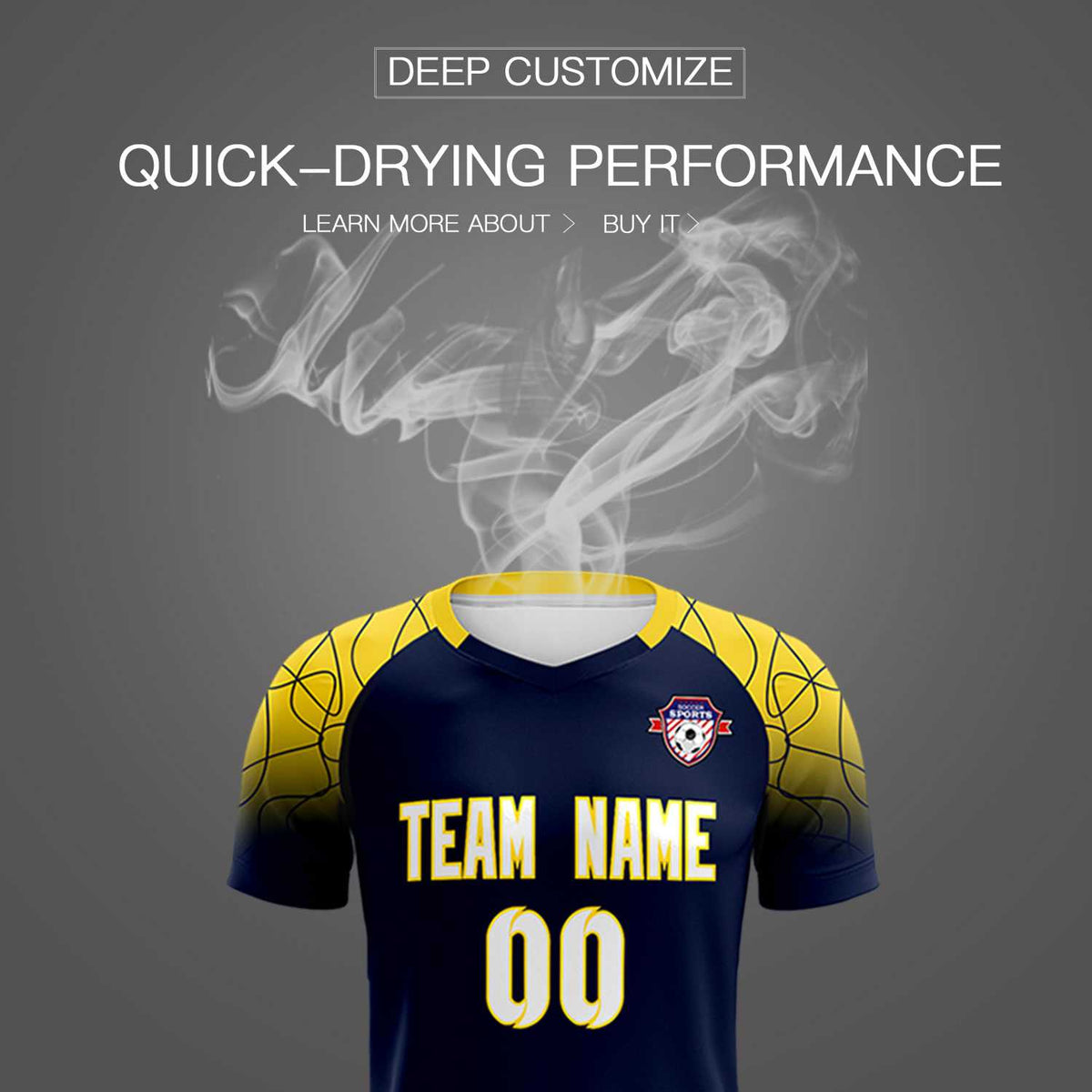 Custom Navy Classic Soccer Training Kit Jersey For Adults/Kids