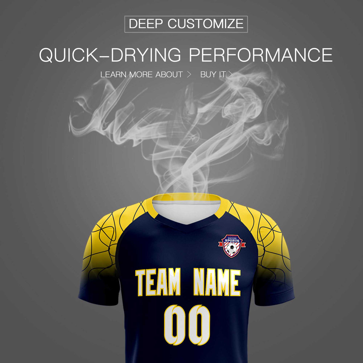 Custom Navy Classic Soccer Training Kit Jersey For Adults/Kids