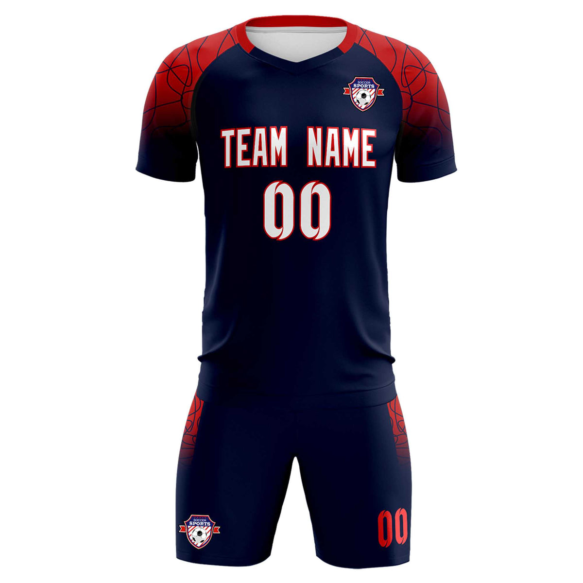 Custom Navy Classic Soccer Training Kit Jersey For Adults/Kids