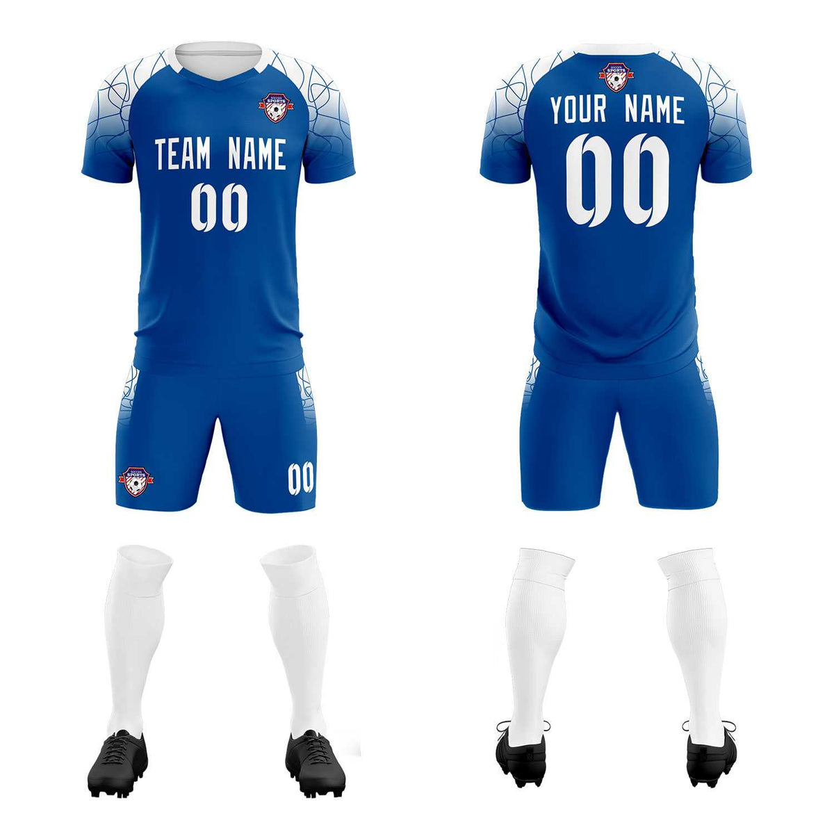 Custom Navy Classic Soccer Training Kit Jersey For Adults/Kids