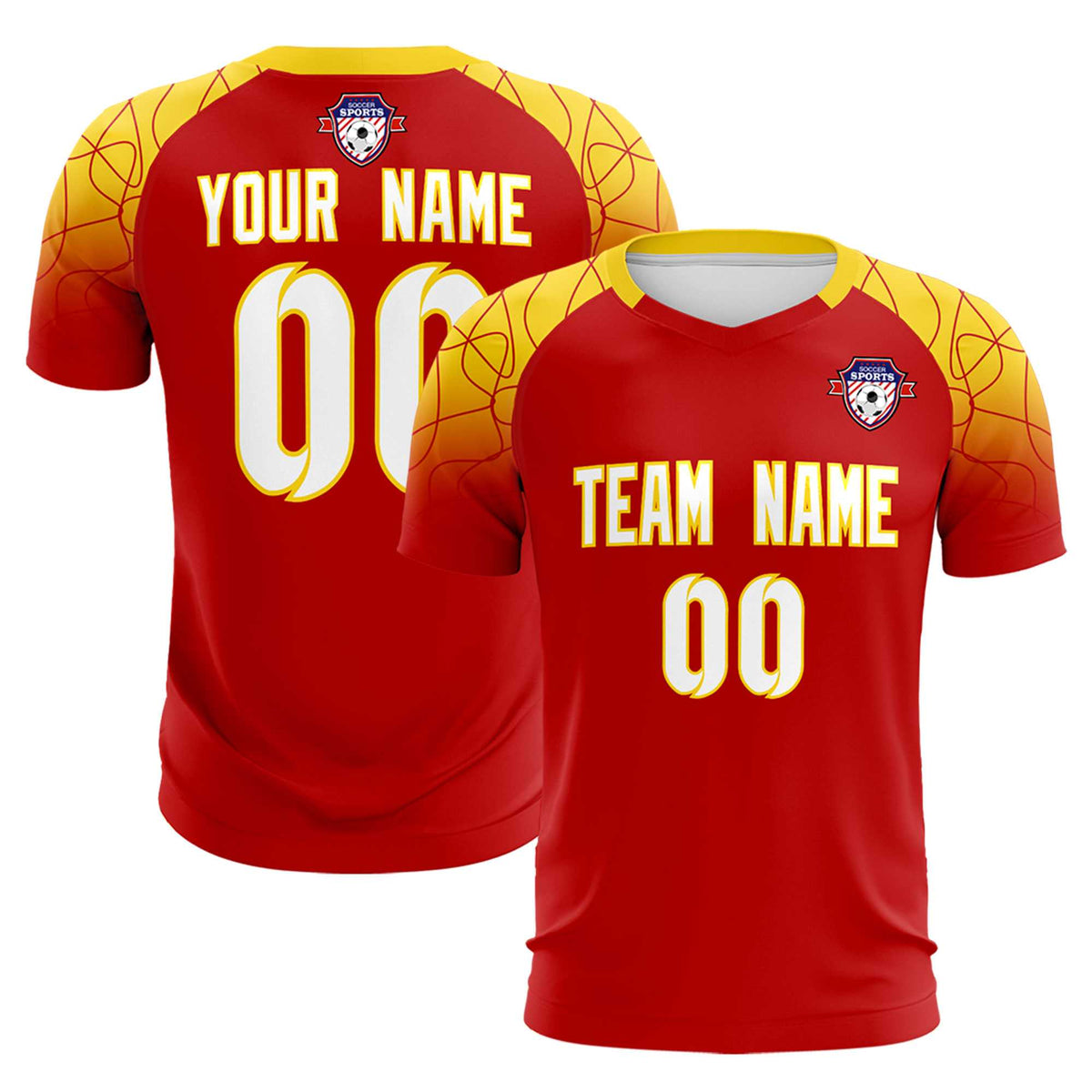 Custom Red Classic Soccer Training Sets Jersey For Adults/Kids