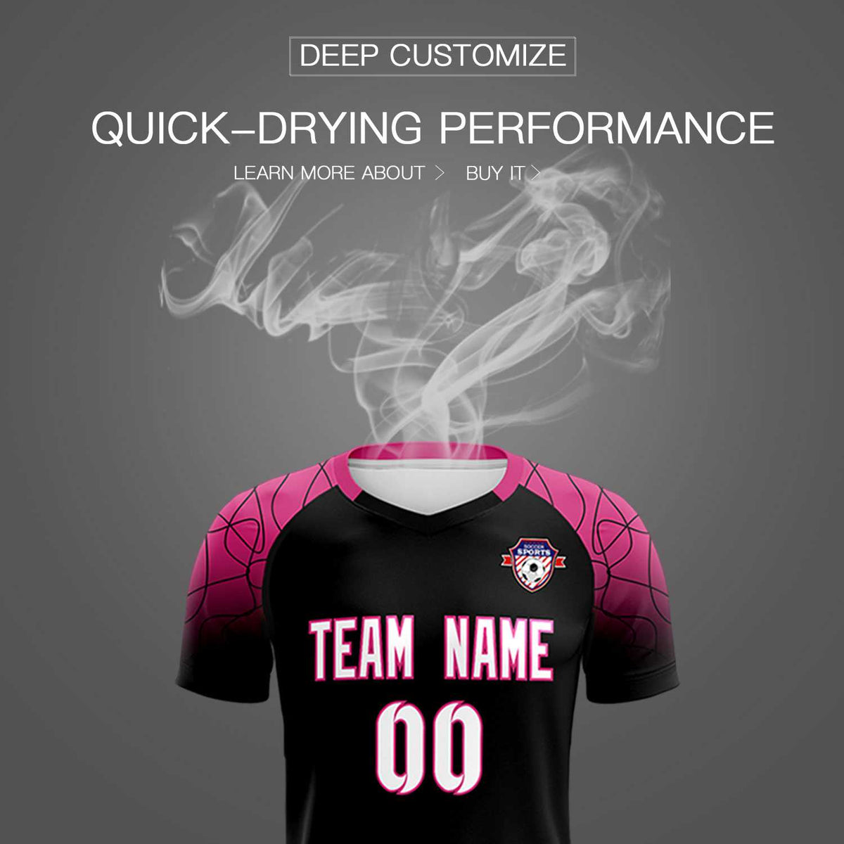 Custom Black Classic Soccer Training Kit Jersey For Adults/Kids