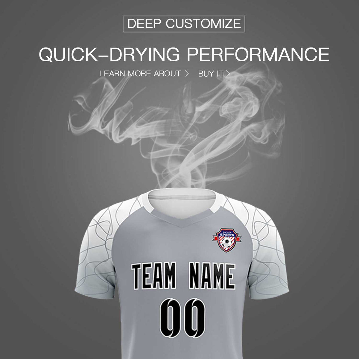 Custom Silver Classic Soccer Training Sets Jersey For Adults/Kids