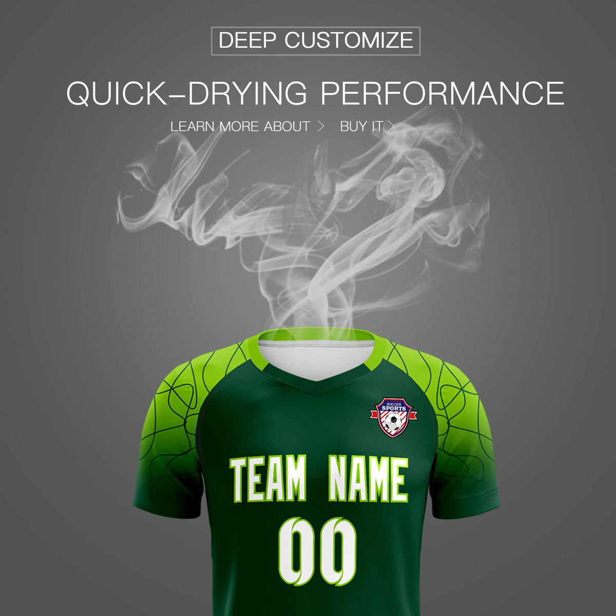 Custom Green Classic Soccer Training Sets Jersey For Adults/Kids