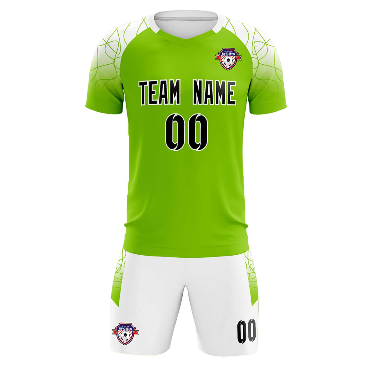 Custom Green Classic Soccer Training Sets Jersey For Adults/Kids