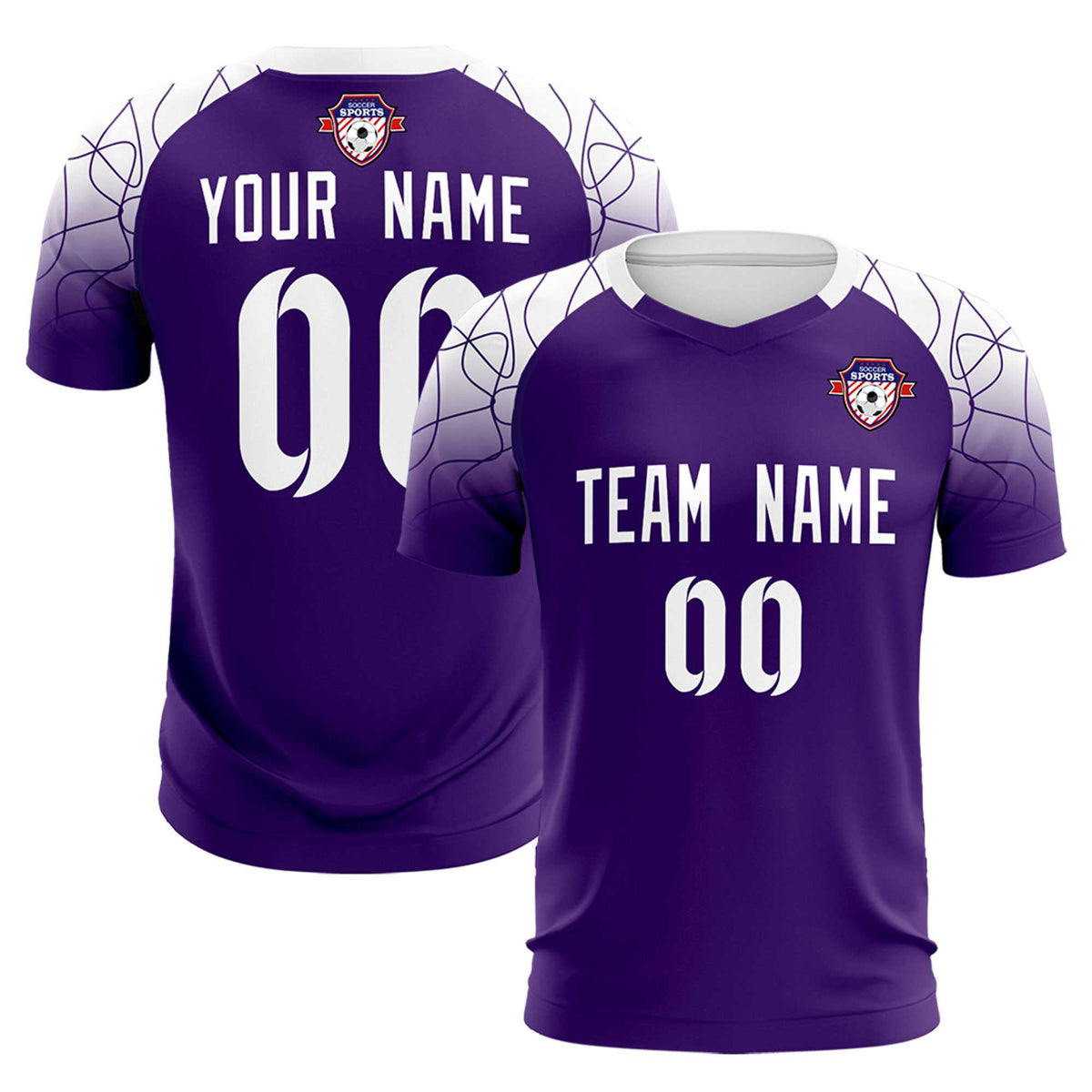 Custom Purple Classic Soccer Training Sets Jersey For Adults/Kids