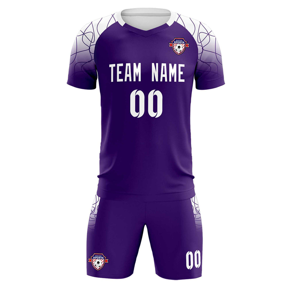 Custom Purple Classic Soccer Training Kit Jersey For Adults/Kids